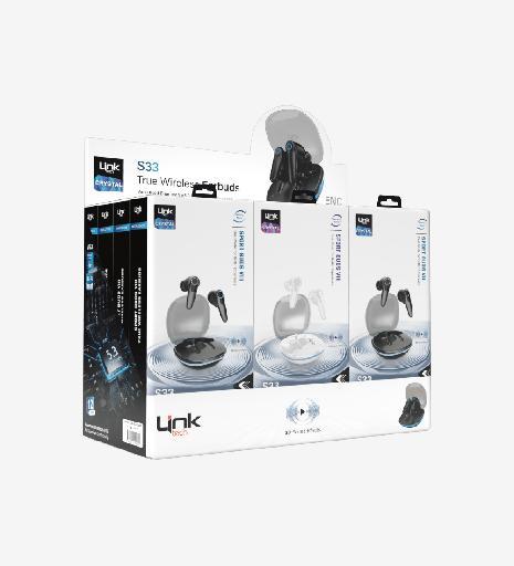 [LTW-S33/12PCS] S33 Kulak İçi ENC Oyuncu Bluetooth Kulaklık 12'li Paket